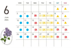 6月のカレンダー